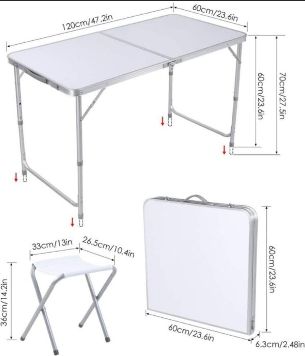 Mesa de Camping Plegable con 4 Sillas - Imagen 2